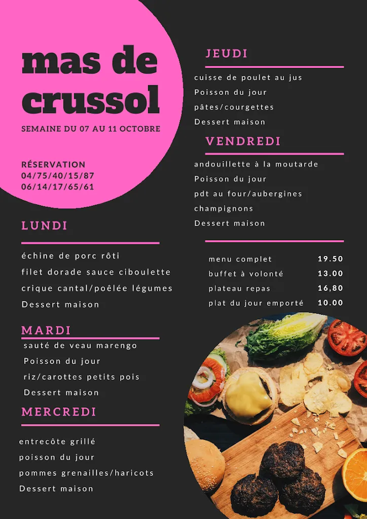 Menu_Le Mas de Crussol_Guilherand-Granges_image_2