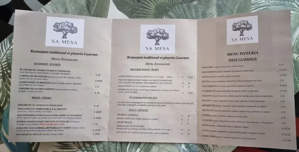 Menu_Ristorante Sa Mesa_Saint-Gatien-des-Bois_image_1