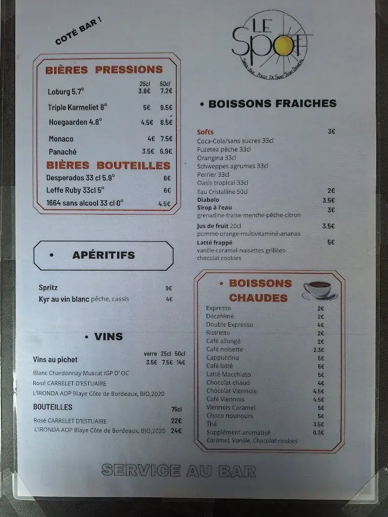 Menu_Snack plage de saint jouin bruneval : Le Spot_Saint-Jouin-Bruneval_image_2