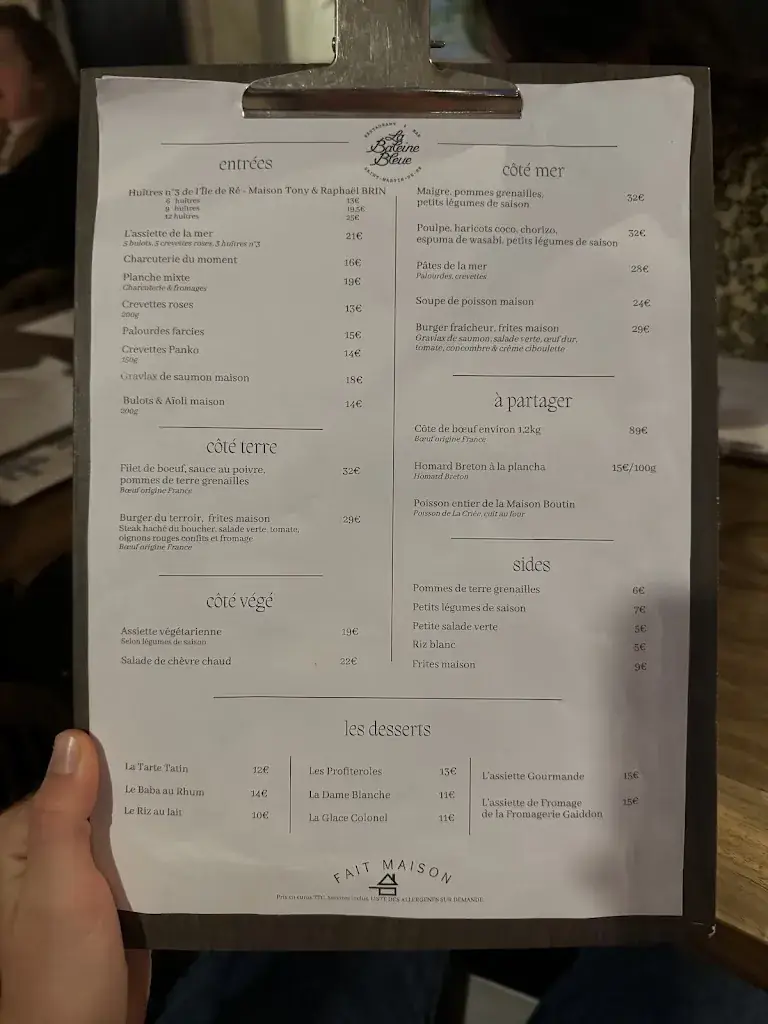 Menu_La Baleine Bleue_Saint-Martin-de-Ré_image_1