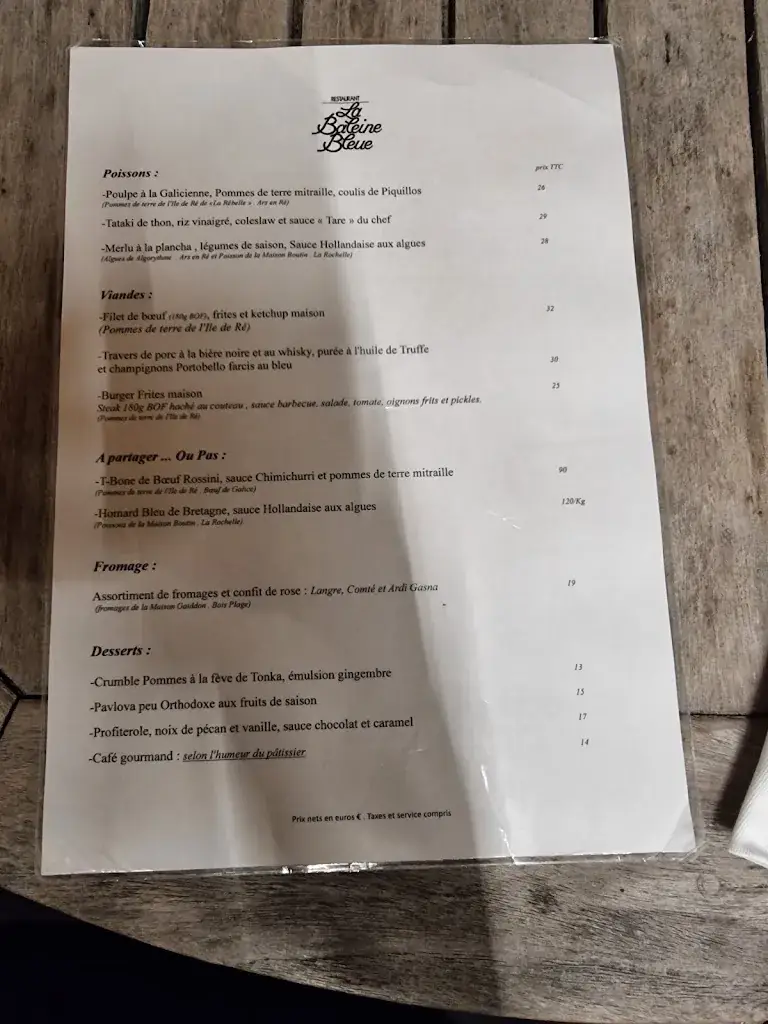 Menu_La Baleine Bleue_Saint-Martin-de-Ré_image_2