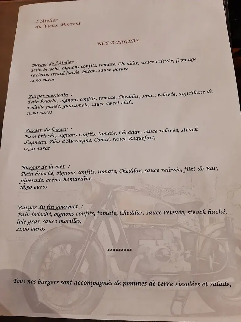 Menu_Restaurant Au Vieux Morsent: L' Atelier_Saint-Sébastien-de-Morsent_image_1