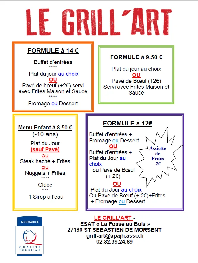 Menu_LE GRILL 'ART_Saint-Sébastien-de-Morsent_image_1
