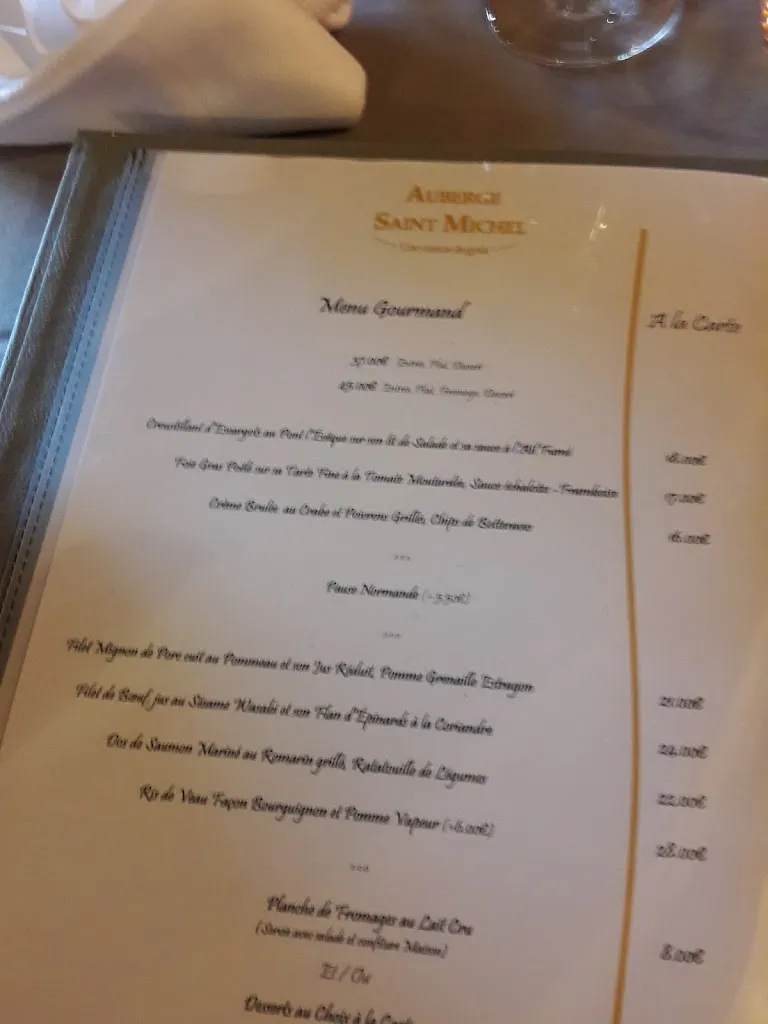 Menu_Auberge Saint Michel en Normandie_Saint-Michel-Tubœuf_image_3