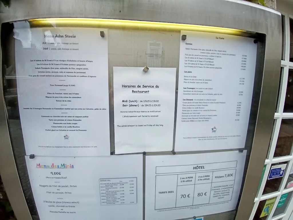 Menu_Restaurant John Steele - Sainte Mère Church_Sainte-Mère-Église_image_4