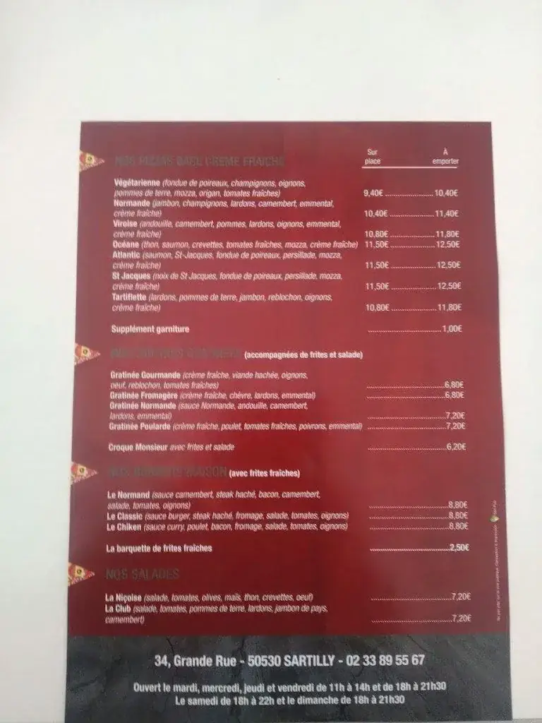 Menu_Pizzeria Sartillaise_Sartilly-Baie-Bocage_image_4