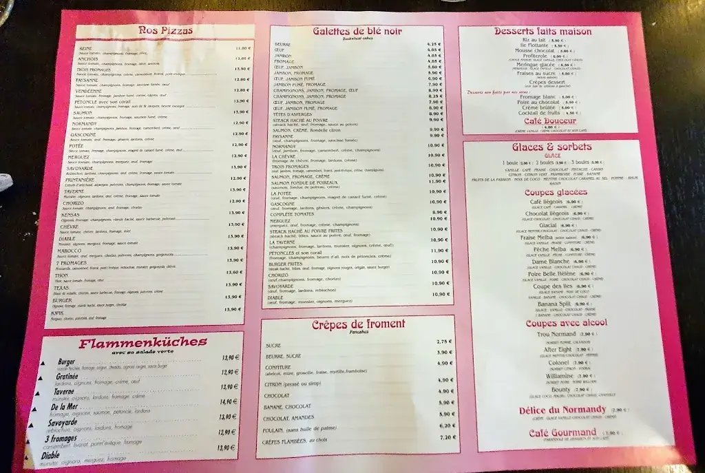 Menu_Au Normandy_Sées_image_3