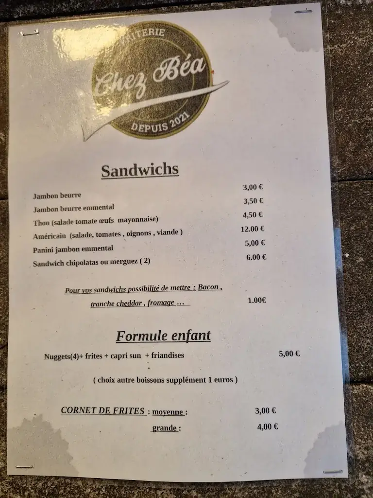 Menu_Friterie Chez Béa_Sées_image_2