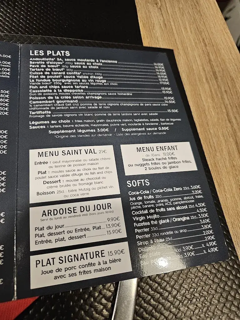 Menu_The Saint Val De Franck_Saint-Valery-en-Caux_image_4