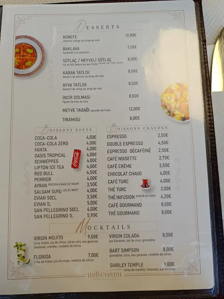 Menu_Millenium Restaurant Grill & Ocakbasi_Grigny_immagine_4