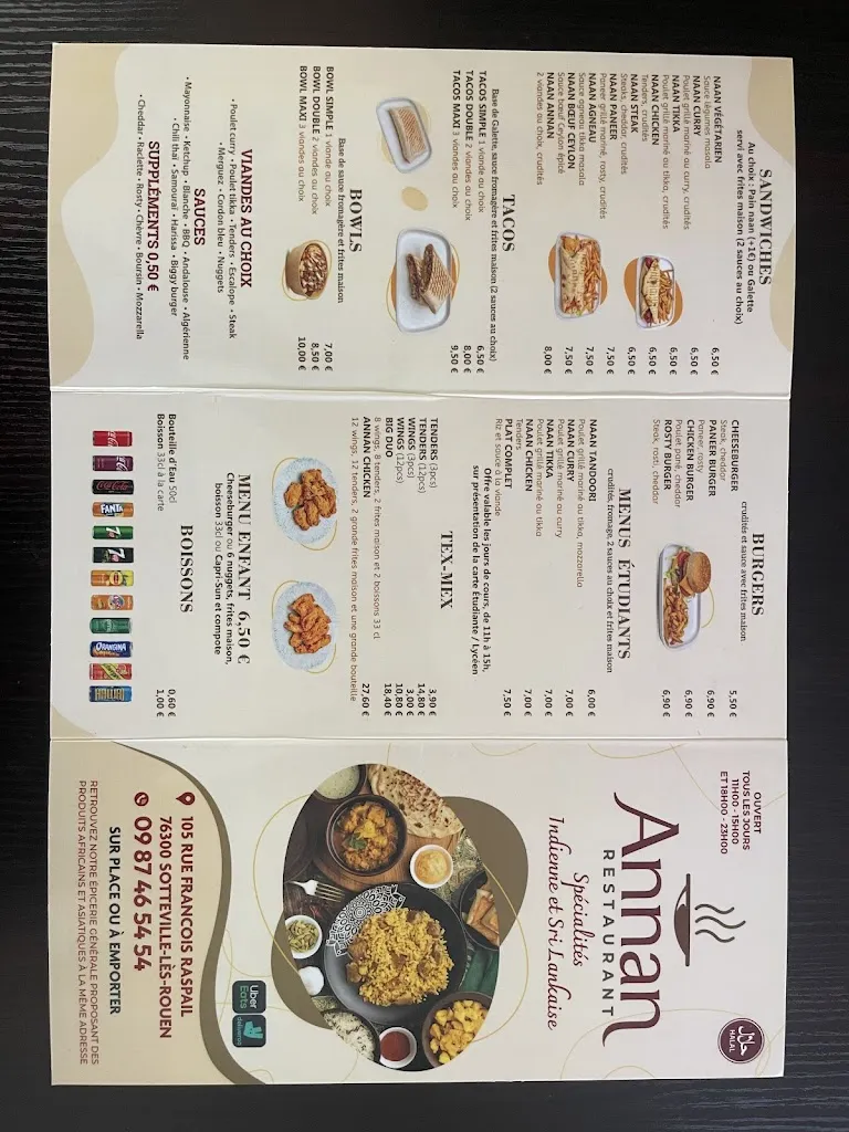 Menu_ANNAN Restaurant_Sotteville-lès-Rouen_image_3