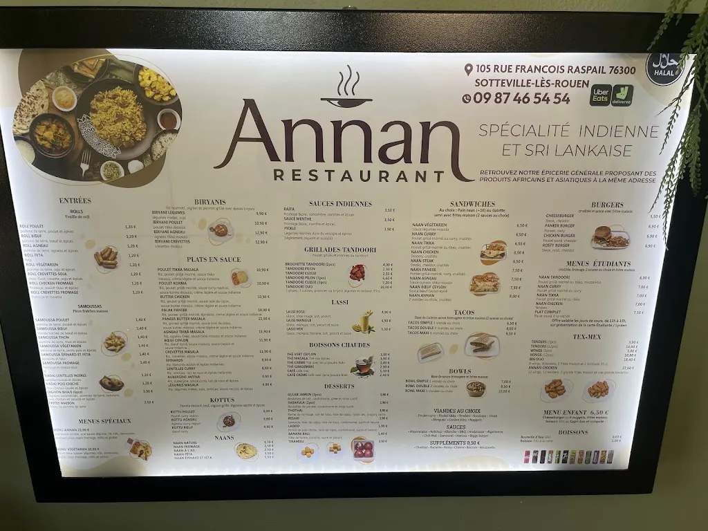 Menu_ANNAN Restaurant_Sotteville-lès-Rouen_image_4