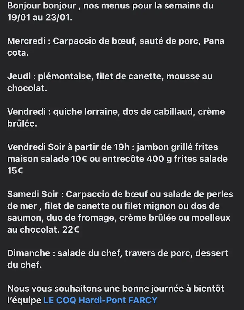 Menu_Le Coq Hardi a Pont-Farcy_Tessy-Bocage_image_3