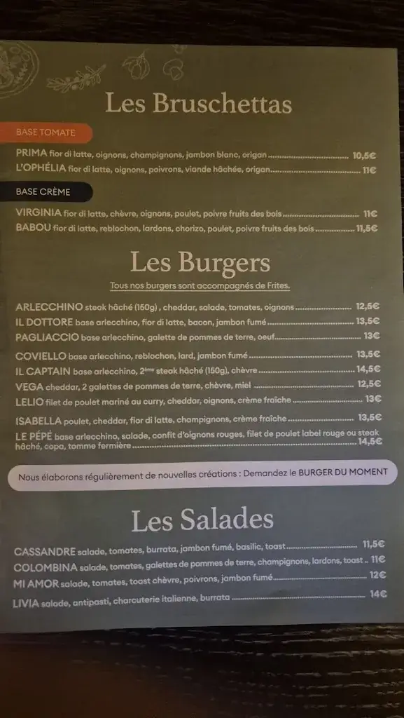 Menu_La Pulcinella_Thaon_image_2