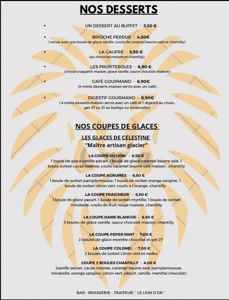 Menu_The Golden Lion_Thiberville_image_2