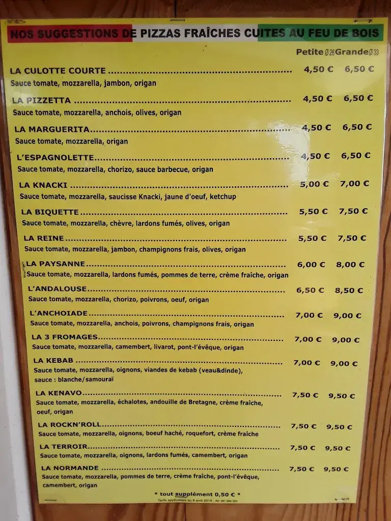 Menu_la pizzetta_Thiberville_imagen_1