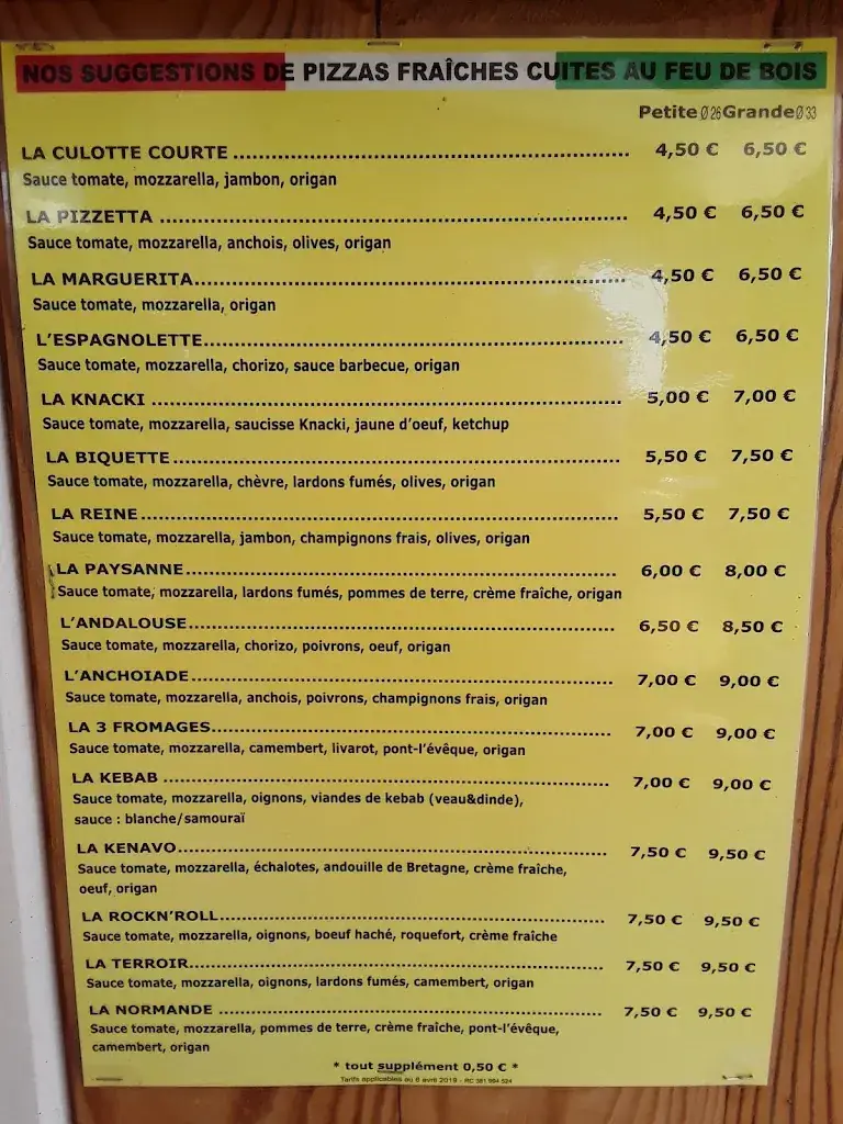 Menu_la pizzetta_Thiberville_imagen_3