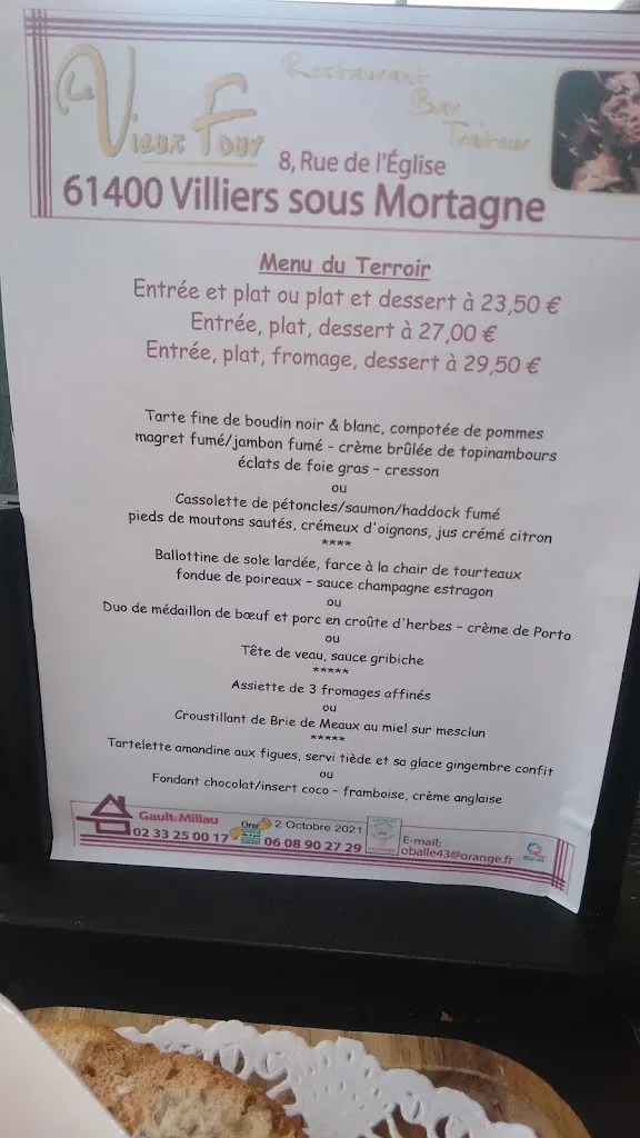 Menu_Le Vieux Four_Villiers-sous-Mortagne_image_2