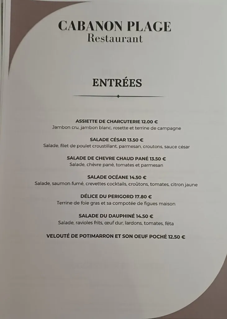 Menu_Le Cabanon Plage_Grigny-sur-Rhône_image_3