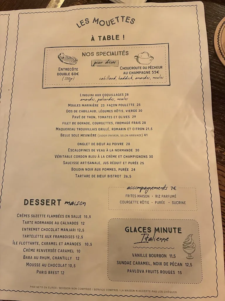 Menu_Les Mouettes - Trouville-sur-Mer_Trouville-sur-Mer_image_1