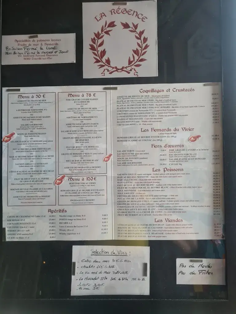 Menu_La Régence_Trouville-sur-Mer_immagine_2