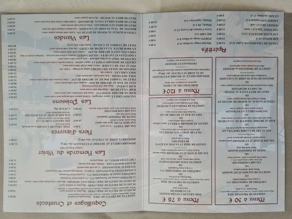 Menu_La Régence_Trouville-sur-Mer_immagine_3