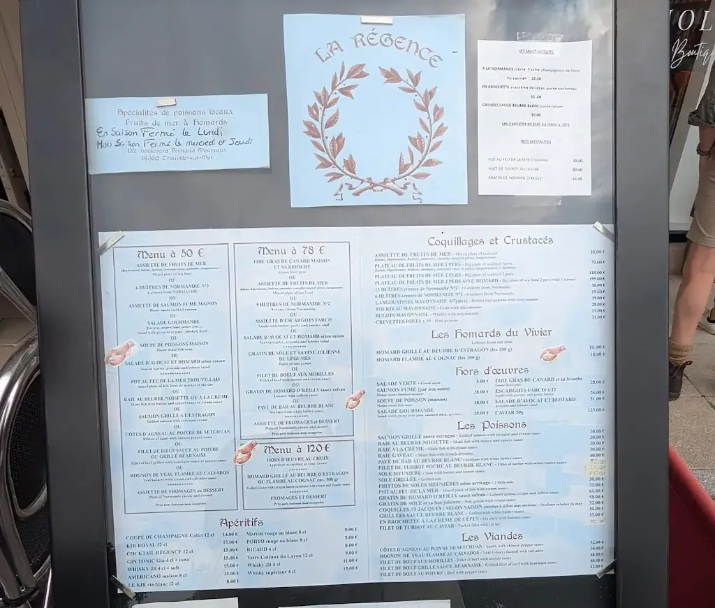 Menu_La Régence_Trouville-sur-Mer_immagine_4
