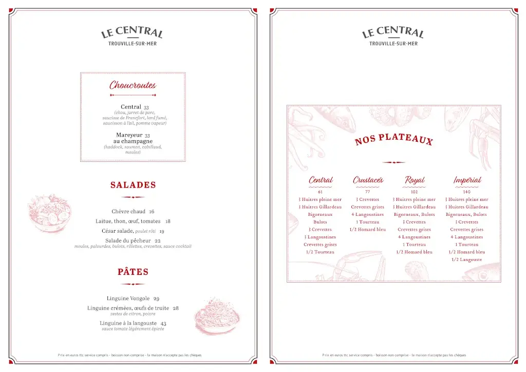 Menu_Le Central - Trouville-sur-Mer_Trouville-sur-Mer_image_1