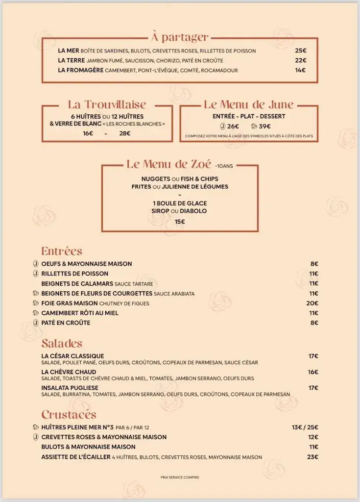 Menu_June Trouville_Trouville-sur-Mer_immagine_1