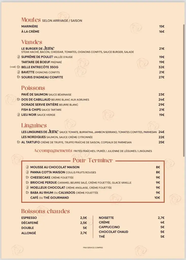 Menu_June Trouville_Trouville-sur-Mer_immagine_2
