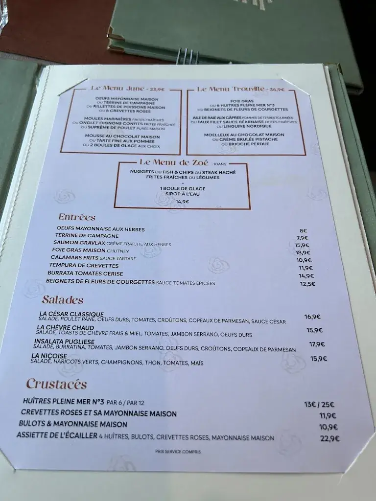 Menu_June Trouville_Trouville-sur-Mer_immagine_3