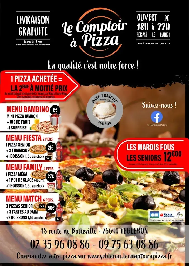 Menu_Le Comptoir à Pizza Yébleron_Yébleron_image_1