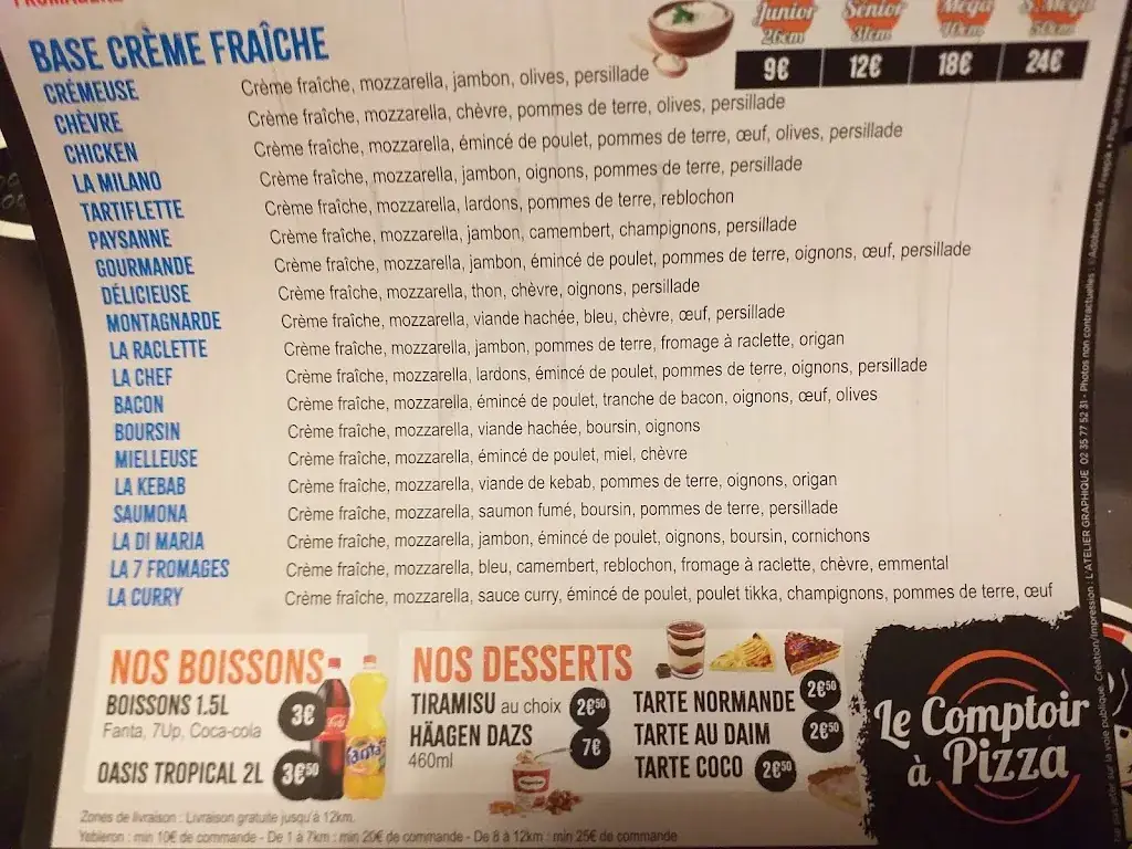 Menu_Le Comptoir à Pizza Yébleron_Yébleron_image_3