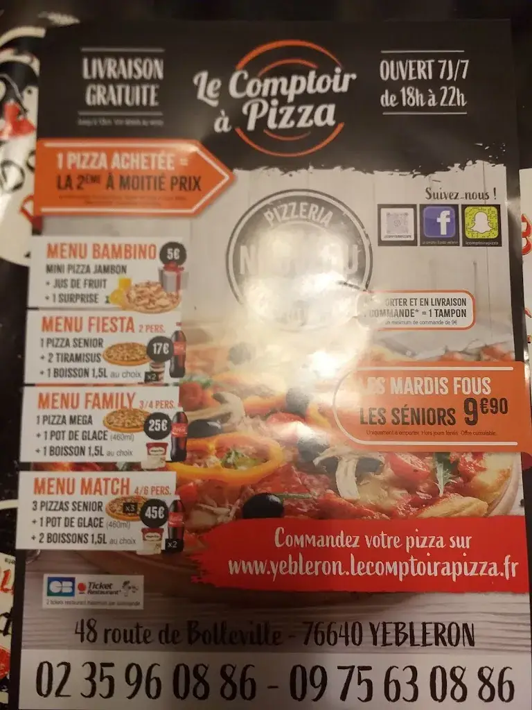 Menu_Le Comptoir à Pizza Yébleron_Yébleron_image_4