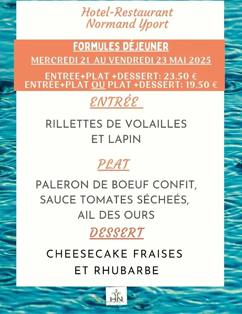 Menu_Hotel Restaurant Normand Yport_Yport_image_3