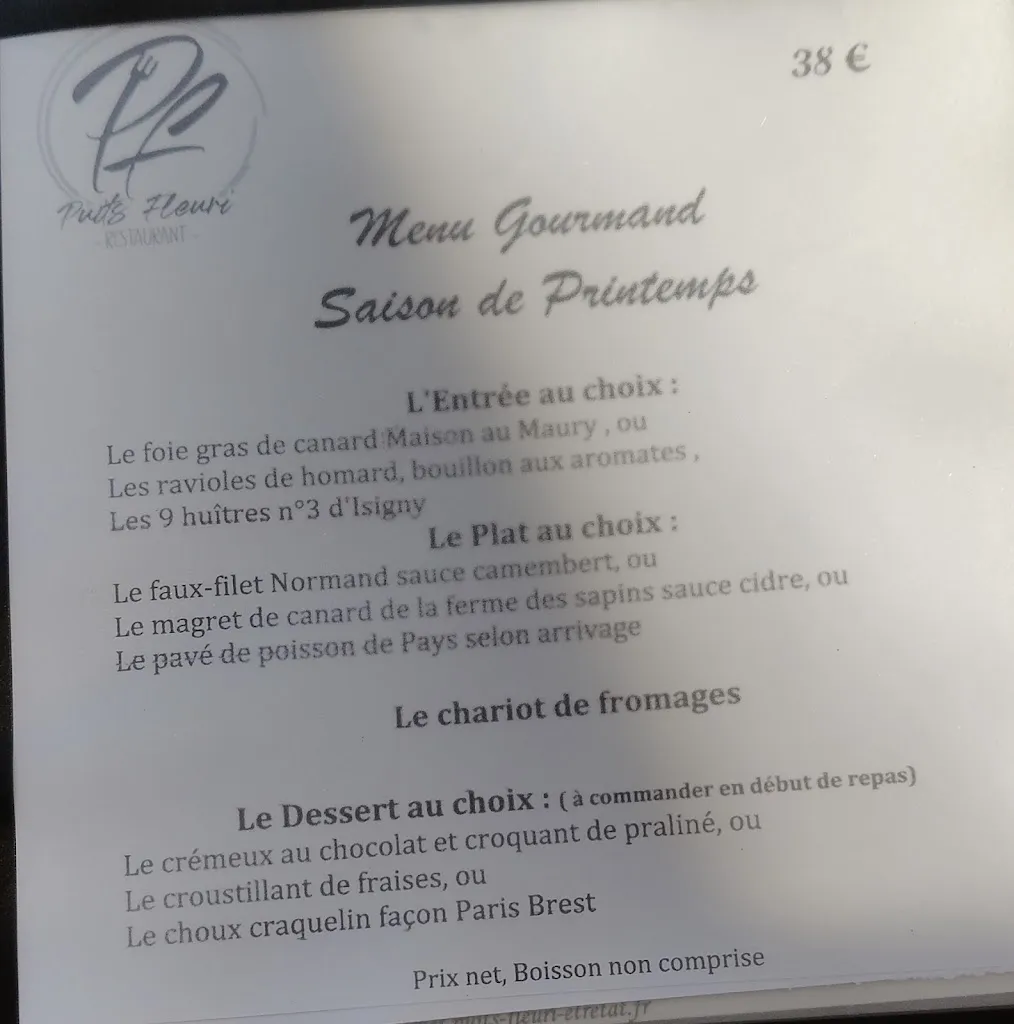 Menu_Restaurant le Puits Fleuri_Vattetot-sur-Mer_immagine_3
