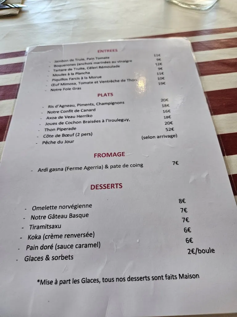 Menu_Restaurant Hiriartia_Ahetze_immagine_2