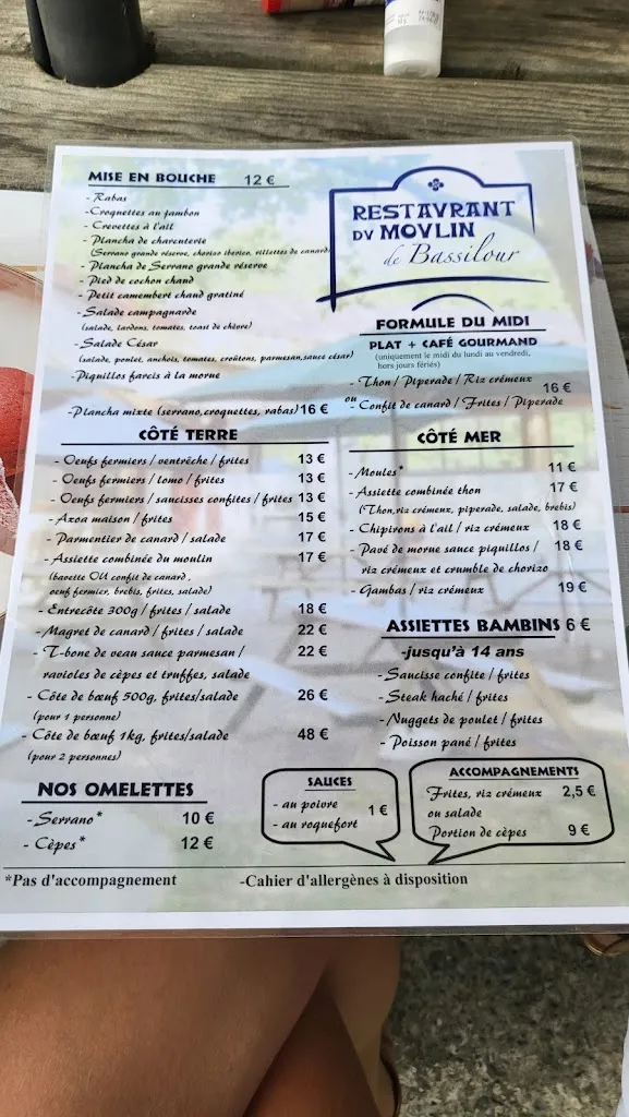 Menu_Restaurant du Moulin de Bassilour_Arbonne_image_3