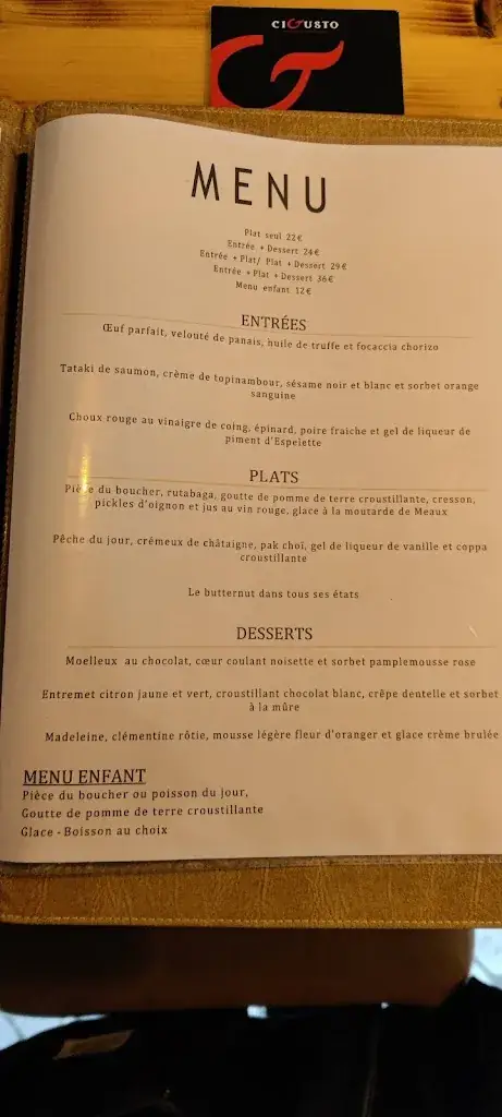 Menu_Le Bistrot Voltaire_Agen_image_1