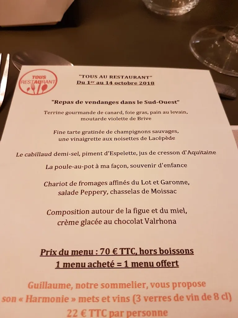 Menu_La Table De Michel Dussau_Agen_image_3