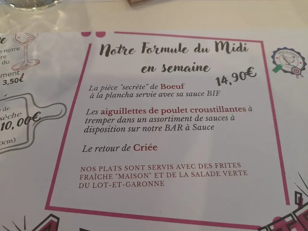 Menu_Restaurant de l'Hippodrome / Le boeuf au galop_Passage_image_4