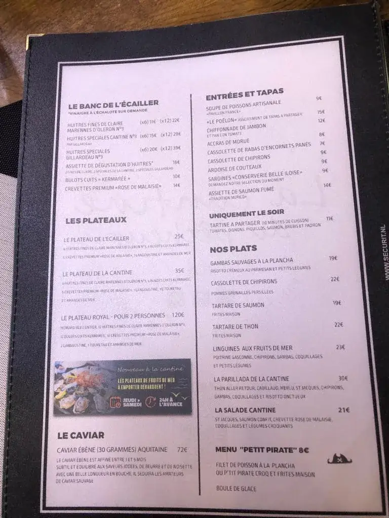 La Cantine du Pêcheur - Restaurant à Boé_Boé_menu_image_1