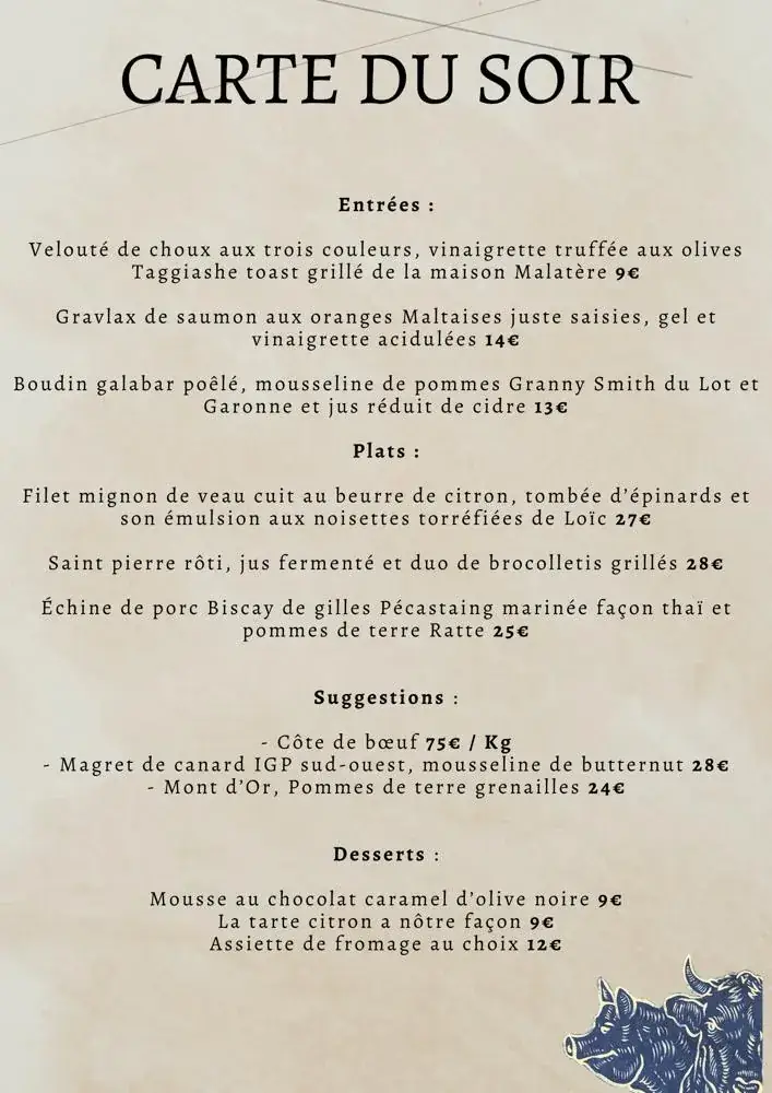 Menu_Restaurant Maison Carrère_Agen_image_1