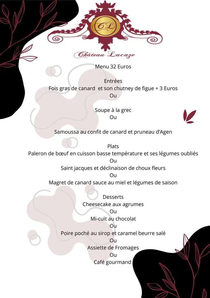 Menu_Castle of Lacaze_Aiguillon_image_1