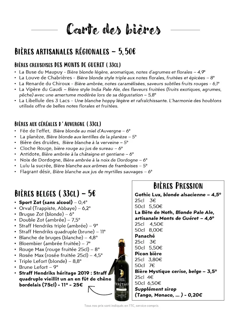 Menu_Le Chalet des Pierres Jaumâtres_Toulx-Sainte-Croix_image_4