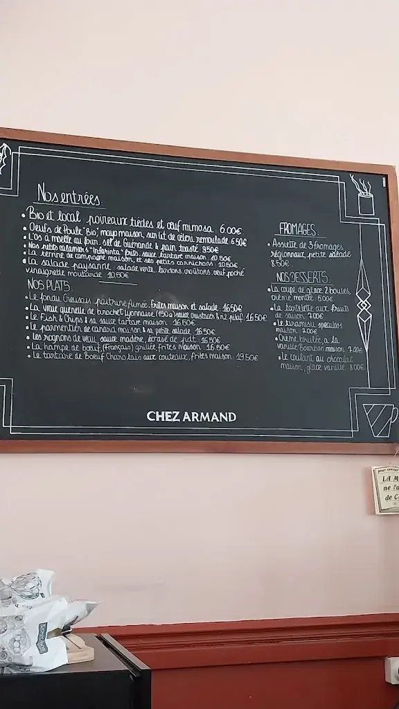 Menu_Chez Armand Le Bistrot Art Déco à Aubusson_Aubusson_image_2