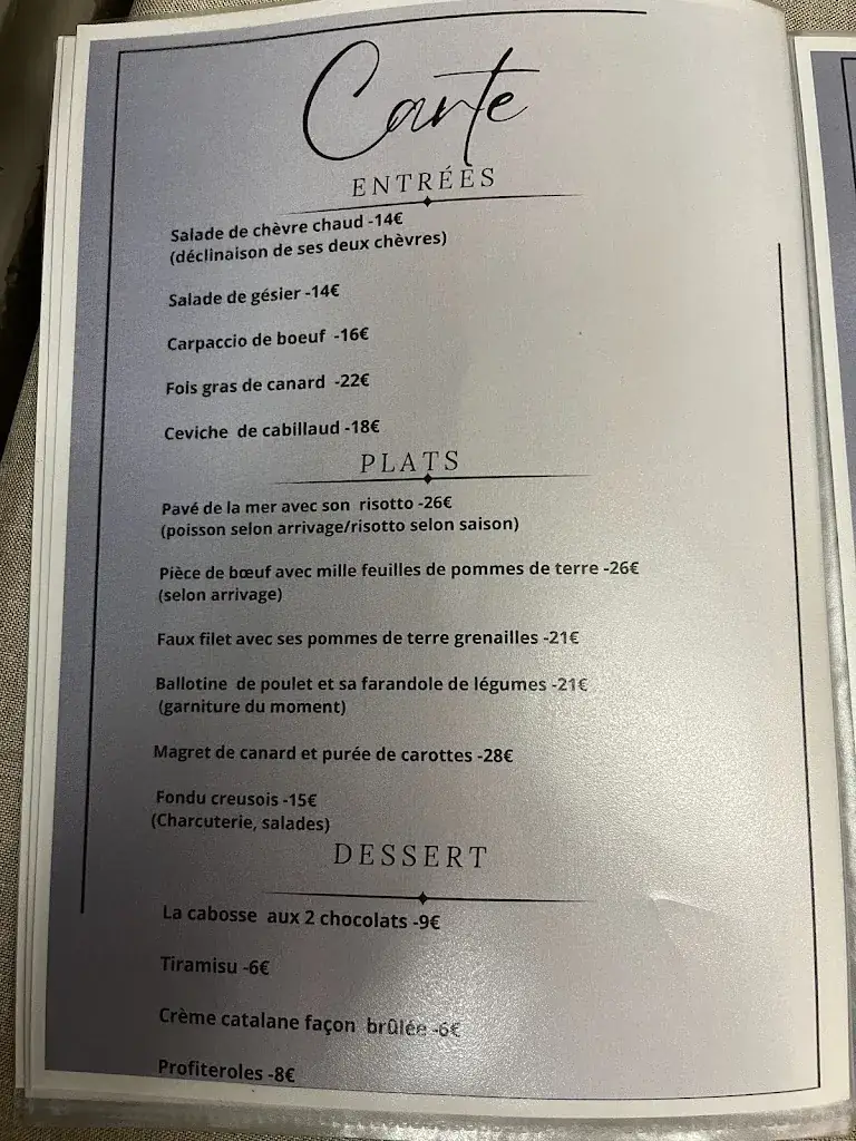 Menu_Christine et Pierre RULLIERE_Chénérailles_immagine_1
