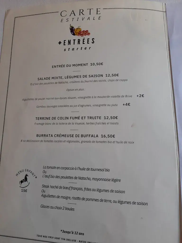 Menu_Restaurant Le France_Aubusson_image_2