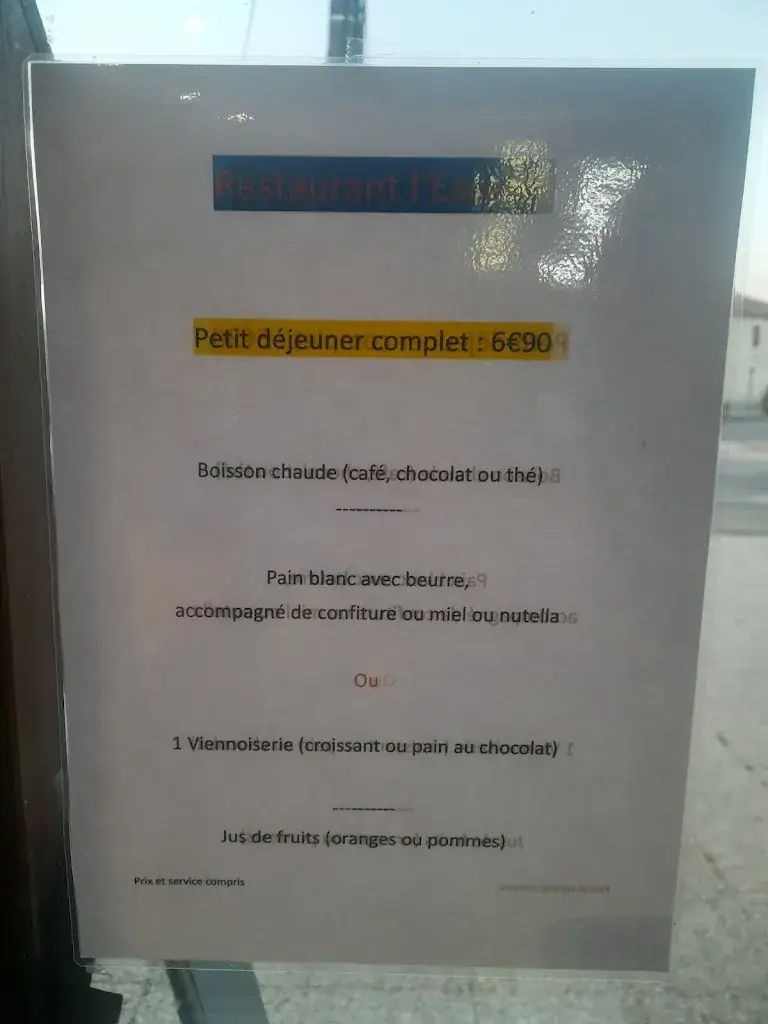 Menu_L'ESCALE de Boussais_Boussais_image_1