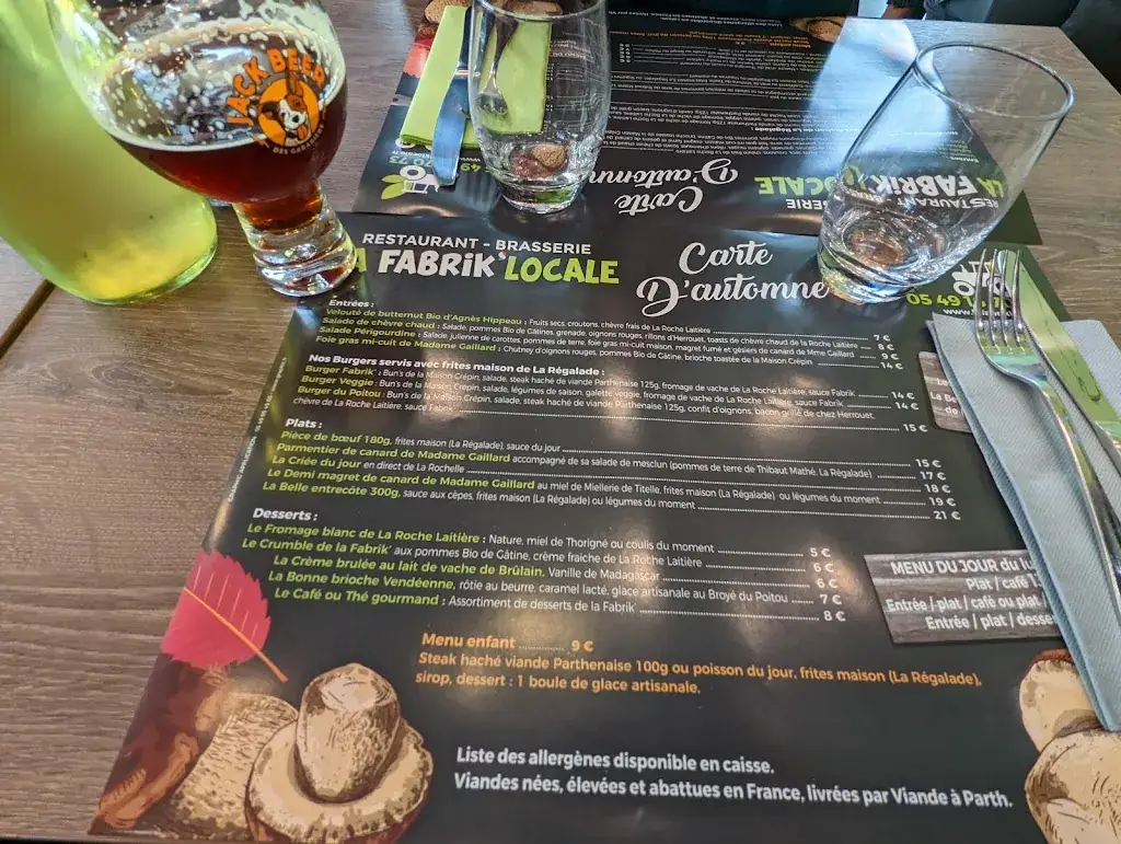 Menu_LA FABRIK'LOCALE Niort_Niort_image_1